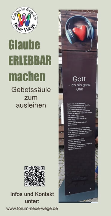 Laden Sie sich den Flyer für unsere Gebetssäule herunter