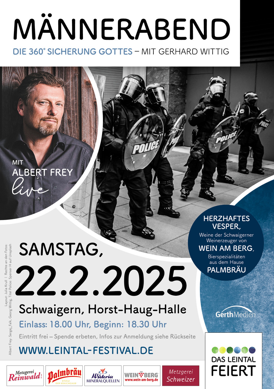 Männerabend mit Albert Frey am 22.2.2025 in Schwaigern